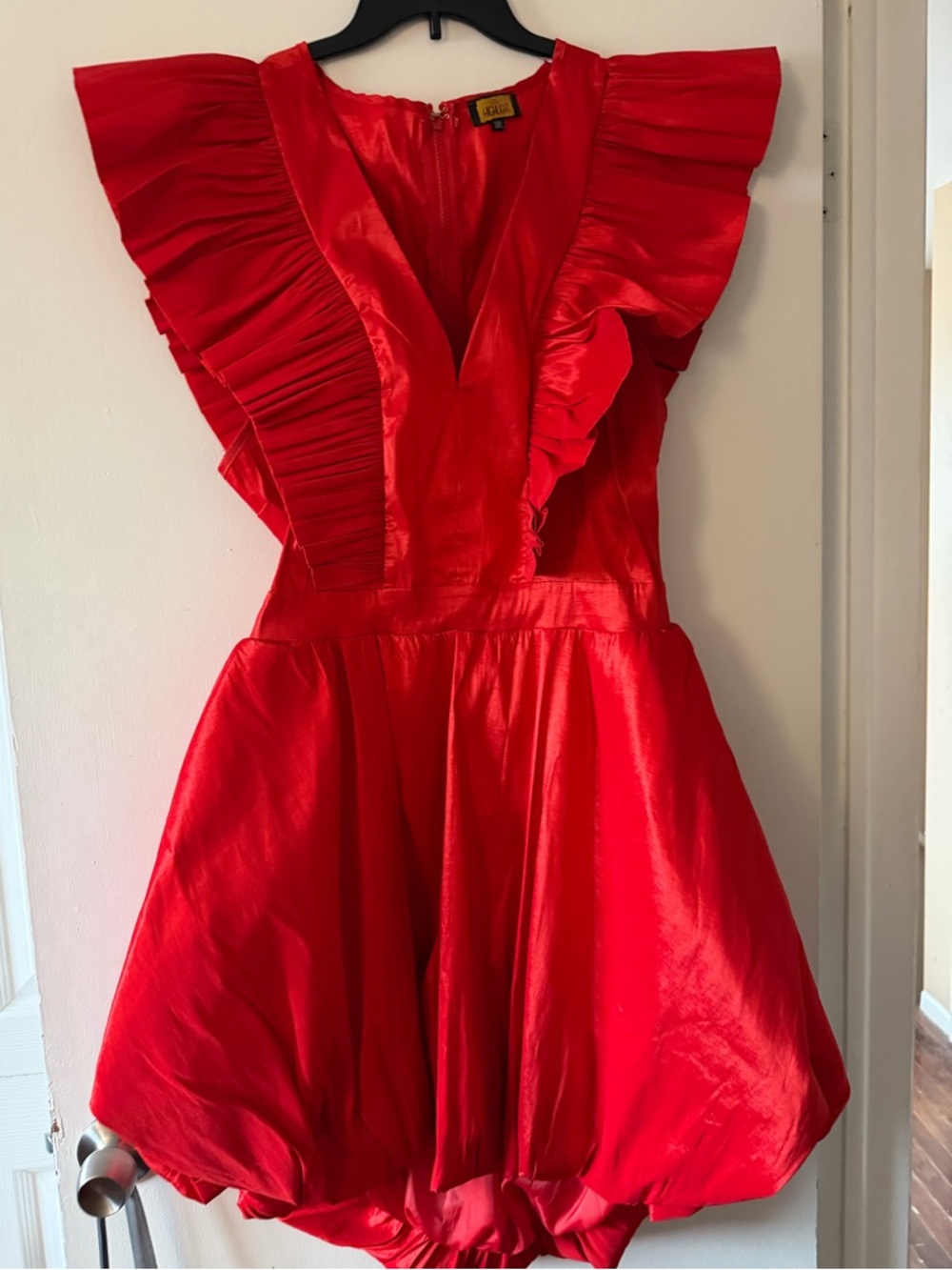 NWOT Bold Ruffle Bubble Red Mini Dress - Size 3X - Picture 5 of 6